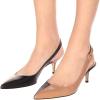 image:imageFSJ Women Classic Slingback Pumps Low Kitten Mid Heels Sandals Pointy Toe Comfortable Formal Party Prom Wedding Shoes Size 415 M USBlack Nude
