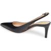 image:imageFSJ Women Classic Slingback Pumps Low Kitten Mid Heels Sandals Pointy Toe Comfortable Formal Party Prom Wedding Shoes Size 415 M USBlackpu