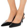 image:imageFSJ Women Classic Slingback Pumps Low Kitten Mid Heels Sandals Pointy Toe Comfortable Formal Party Prom Wedding Shoes Size 415 M USBlacktassel