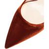 image:imageFSJ Women Classic Slingback Pumps Low Kitten Mid Heels Sandals Pointy Toe Comfortable Formal Party Prom Wedding Shoes Size 415 M USBrown
