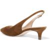 image:imageFSJ Women Classic Slingback Pumps Low Kitten Mid Heels Sandals Pointy Toe Comfortable Formal Party Prom Wedding Shoes Size 415 M USBrownsuede