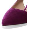 image:imageFSJ Women Classic Slingback Pumps Low Kitten Mid Heels Sandals Pointy Toe Comfortable Formal Party Prom Wedding Shoes Size 415 M USFuchsiasuede