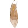 image:imageFSJ Women Classic Slingback Pumps Low Kitten Mid Heels Sandals Pointy Toe Comfortable Formal Party Prom Wedding Shoes Size 415 M USGold