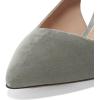 image:imageFSJ Women Classic Slingback Pumps Low Kitten Mid Heels Sandals Pointy Toe Comfortable Formal Party Prom Wedding Shoes Size 415 M USGreysuede