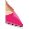 image:imageFSJ Women Classic Slingback Pumps Low Kitten Mid Heels Sandals Pointy Toe Comfortable Formal Party Prom Wedding Shoes Size 415 M USHot Pink