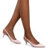 image:imageFSJ Women Classic Slingback Pumps Low Kitten Mid Heels Sandals Pointy Toe Comfortable Formal Party Prom Wedding Shoes Size 415 M USLavender