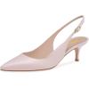 image:imageFSJ Women Classic Slingback Pumps Low Kitten Mid Heels Sandals Pointy Toe Comfortable Formal Party Prom Wedding Shoes Size 415 M USLavender