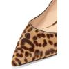 image:imageFSJ Women Classic Slingback Pumps Low Kitten Mid Heels Sandals Pointy Toe Comfortable Formal Party Prom Wedding Shoes Size 415 M USLeopard Suede