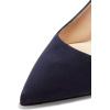 image:imageFSJ Women Classic Slingback Pumps Low Kitten Mid Heels Sandals Pointy Toe Comfortable Formal Party Prom Wedding Shoes Size 415 M USNavy Suede