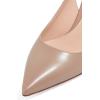 image:imageFSJ Women Classic Slingback Pumps Low Kitten Mid Heels Sandals Pointy Toe Comfortable Formal Party Prom Wedding Shoes Size 415 M USNude Matte