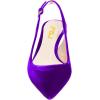 image:imageFSJ Women Classic Slingback Pumps Low Kitten Mid Heels Sandals Pointy Toe Comfortable Formal Party Prom Wedding Shoes Size 415 M USPurple