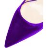 image:imageFSJ Women Classic Slingback Pumps Low Kitten Mid Heels Sandals Pointy Toe Comfortable Formal Party Prom Wedding Shoes Size 415 M USPurple