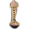 image:imageFSJ Women Open Toe Ankle Straps Sandals High Heels Pumps Stilettos TStraps Golden Metal Chains Zipper Wedding Party Sexy Dress Shoes Size 415 USBlackchain