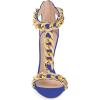 image:imageFSJ Women Open Toe Ankle Straps Sandals High Heels Pumps Stilettos TStraps Golden Metal Chains Zipper Wedding Party Sexy Dress Shoes Size 415 USBluechain