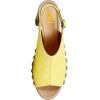 image:imageFSJ Women Studded Platform Heels Slingback Sandals Wooden Block Heel Ankle Strap Peep Toe Clogs Mules Comfortable Walking Shoes Size 416 USYellow