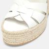 image:imageFSJ Women Elegant Open Toe Espadrille Platform Ankle Strap Wedge Sandals Woven Cutout Casual Strappy Walking Shoes Size 416 USWhite