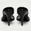 image:imageFSJ Women Open Round Toe Slip On Kitten Heel Flip Flop Mules Thong Heeled Sandals Summer Beach Vacation Shoes Size 416 USBlack