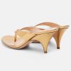 image:imageFSJ Women Open Round Toe Slip On Kitten Heel Flip Flop Mules Thong Heeled Sandals Summer Beach Vacation Shoes Size 416 USGold