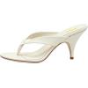 image:imageFSJ Women Open Round Toe Slip On Kitten Heel Flip Flop Mules Thong Heeled Sandals Summer Beach Vacation Shoes Size 416 USWhite
