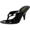 image:imageFSJ Women Open Round Toe Slip On Kitten Heel Flip Flop Mules Thong Heeled Sandals Summer Beach Vacation Shoes Size 416 USBlack