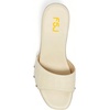image:imageFSJ Women Chic Open Toe Medium Heel Mules Wooden Sole Studs Crocodile Texture Leather Slip On Sandals Comfortable Summer Slippers Size 416 USBeige