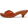 image:imageFSJ Women Chic Open Toe Medium Heel Mules Wooden Sole Studs Crocodile Texture Leather Slip On Sandals Comfortable Summer Slippers Size 416 USBrown