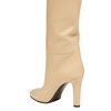 image:imageFSJ Women Over The Knee Boots Comfy Wrinkled Cutout High Chunky Heels Square Toe Fancy Pull On Office Shoe Size 415 USMoccasin