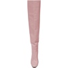 image:imageFSJ Women Over The Knee Boots Comfy Wrinkled Cutout High Chunky Heels Square Toe Fancy Pull On Office Shoe Size 415 USPink