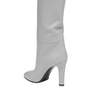 image:imageFSJ Women Over The Knee Boots Comfy Wrinkled Cutout High Chunky Heels Square Toe Fancy Pull On Office Shoe Size 415 USSilver