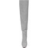 image:imageFSJ Women Over The Knee Boots Comfy Wrinkled Cutout High Chunky Heels Square Toe Fancy Pull On Office Shoe Size 415 USSilver