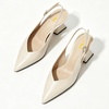 image:imageFSJ Women Pointed Toe Slingback Wedge Heel Pumps Adjustable Strap High Heels Office Wear Shoes Size 416 USBeige