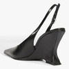 image:imageFSJ Women Pointed Toe Slingback Wedge Heel Pumps Adjustable Strap High Heels Office Wear Shoes Size 416 USBlack