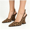 image:imageFSJ Women Pointed Toe Slingback Wedge Heel Pumps Adjustable Strap High Heels Office Wear Shoes Size 416 USLeopard Print