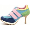 image:imageFSJ Women Round Toe Sneaker Stiletto High Heels Breathable Mesh Dual HookampLoop Comfort Pumps Size 416 USBlue and Pink