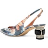 image:imageFSJ Womens Pointed Toe Slingback Rhinestone PumpsFlower