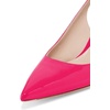 image:imageFSJ Womens Pointed Toe Slingback Rhinestone PumpsFuchsia Glossy