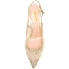 image:imageFSJ Womens Pointed Toe Slingback Rhinestone PumpsGold Studded