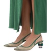 image:imageFSJ Womens Pointed Toe Slingback Rhinestone PumpsGreen