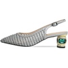 image:imageFSJ Womens Pointed Toe Slingback Rhinestone PumpsGrey
