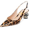 image:imageFSJ Womens Pointed Toe Slingback Rhinestone PumpsLeopartpatent