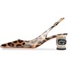 image:imageFSJ Womens Pointed Toe Slingback Rhinestone PumpsLeopartpatent