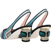 image:imageFSJ Womens Pointed Toe Slingback Rhinestone PumpsMulti Glitter