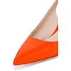 image:imageFSJ Womens Pointed Toe Slingback Rhinestone PumpsOrange Glossy