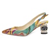 image:imageFSJ Womens Pointed Toe Slingback Rhinestone PumpsQuicksand
