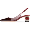 image:imageFSJ Womens Pointed Toe Slingback Rhinestone PumpsRedgradient