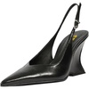 image:imageFSJ Women Pointed Toe Slingback Wedge Heel Pumps Adjustable Strap High Heels Office Wear Shoes Size 416 USBlack