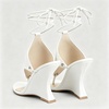 image:imageFSJ Women Open Toe Wedge Heel Thong Sandals LaceUp Wrapped Heeled Flip Flops Comfortable Summer Dress Shoes Size 416 USWhite