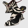 image:imageFSJ Women Open Toe Wedge Heel Thong Sandals LaceUp Wrapped Heeled Flip Flops Comfortable Summer Dress Shoes Size 416 USZebra Print