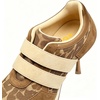 image:imageFSJ Women Round Toe Sneaker Stiletto High Heels Breathable Mesh Dual HookampLoop Comfort Pumps Size 416 USBrown  Beige Leopard Print