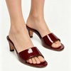 image:imageFSJ Women Kitten Heel Slide Sandals Open Square Toe Slip On Low Heel Mules Comfortable Casual Dressy Everyday Slippers Size 416 USDark Red
